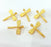 6 Dragonfly Charms (16x14 mm) Gold Plated Metal  G2411