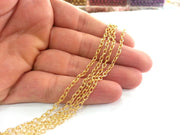 10 mt Gold Chain Gold Plated Metal Chain   (4x3 mm) G2439