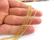 10 mt Gold Chain Gold Plated Metal Chain   (4x3 mm) G2439