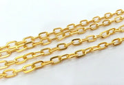 Gold Plated Chain  1 Meter - 3.3 Feet  (7x4 mm)  G9533