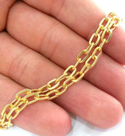 Gold Plated Chain  1 Meter - 3.3 Feet  (7x4 mm)  G9533
