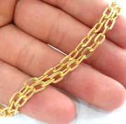 Gold Plated Chain  1 Meter - 3.3 Feet  (7x4 mm)  G9533