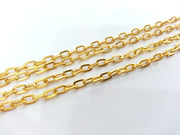 Gold Plated Chain  1 Meter - 3.3 Feet  (7x4 mm)  G9533