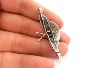 Silver Butterfly Connector Bracelet Connector Antique Silver Plated Brass   G12650