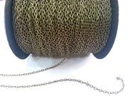 33ft Antique brass Chain round cable chain 2x3 mm - unsoldered ,33 feet - 10 meters   G2478