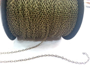 333 feet - 100 meters 3x4 mm Antique  bronze  chain  - unsoldered , G2481