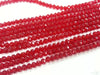 70 Pcs (8x6 mm) Red Rondelle Faceted Glass Beads , 1 strand approx.  45 cm  ( approx. 17,5 inch) G2541