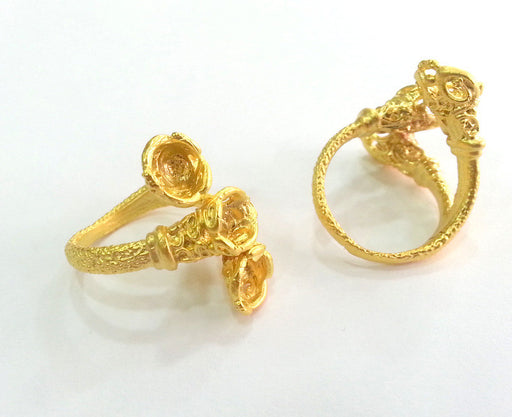 Ring Base Blank (6mm Blank) , Gold  Plated Brass  G14361