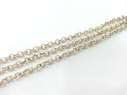 Silver Rolo Chain 1 Meter - 3.3 Feet  (4,8 mm) Antique Silver Plated Rolo Chain G9963