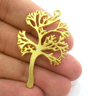 Gold Plated Tree Charms , 50x30 mm  G2716