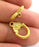 4 Gold Toggle Clasp Gold Plated Findings 4 sets  (18x12 and 15x3 mm) G2750