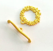 Gold Toggle Clasp Findings Gold Plated  Findings , 2 sets (24x22 and 29x2 mm)   G2752