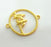 2 Gold Charms Bird Charms , Gold Plated Metal (34x26 mm) G2783