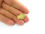 2 pcs (25x15 mm)  Fish Charms , Gold Plated Metal G2796