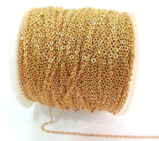 33ft Raw Brass Soldered Cable Chain 10 Meters-33 Feet (1,5x2 mm.)  G2811