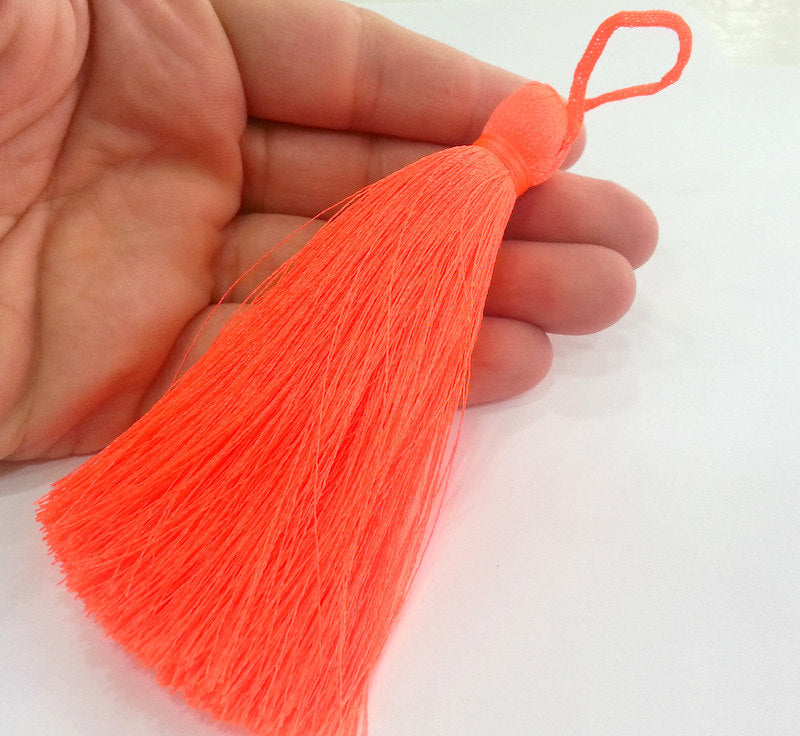 Neon Pink  Tassel ,   Large Thick  113 mm - 4.4 inches   G2823