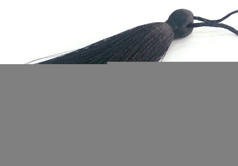 Black Thread Tassel , Large Thick  113 mm - 4.4 inches   G9612