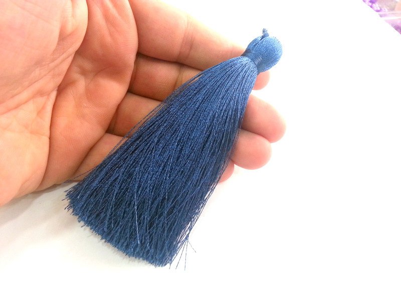 Night Blue Tassel , Large Thick 113 mm - 4.4 inches   G11907