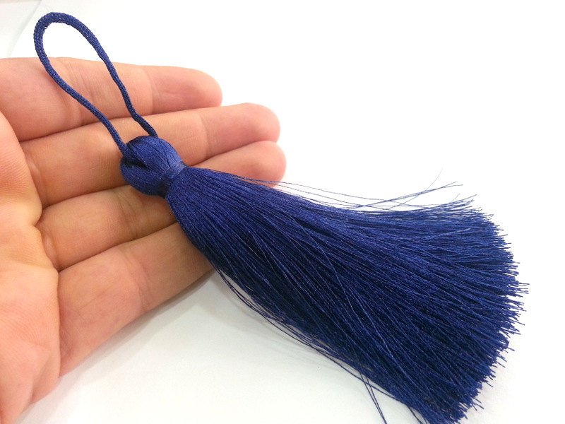 Navy Blue Tassel , Large Thick 113 mm - 4.4 inches   G11166