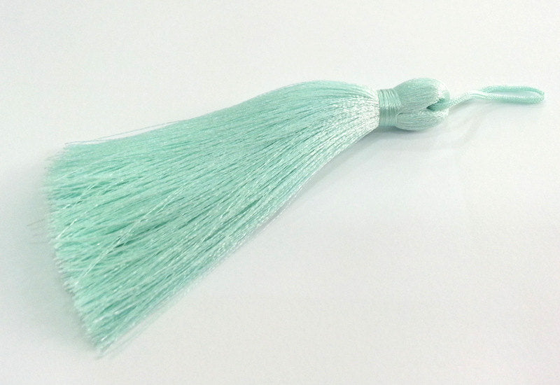 Powder  Blue Tassel , Large Thick 113 mm - 4.4 inches   G11171