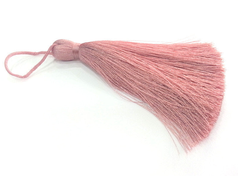 Dried Rose Pink Tassel ,   Large Thick  113 mm - 4.4 inches ,  G15424