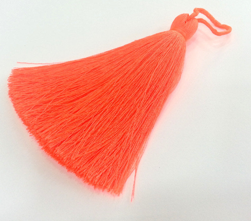 Neon Pink  Tassel ,   Large Thick  113 mm - 4.4 inches   G2823