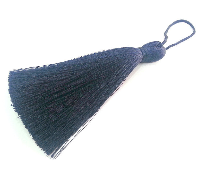 Dark Navy Blue Tassel ,   Large Thick  113 mm - 4.4 inches   G10742