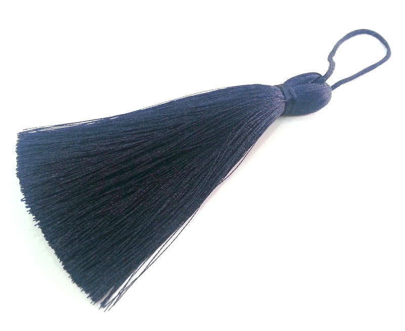 Dark Navy Blue Tassel ,   Large Thick  113 mm - 4.4 inches   G10742