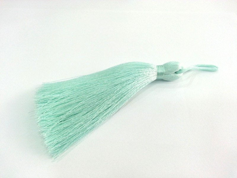 Powder  Blue Tassel , Large Thick 113 mm - 4.4 inches   G11171