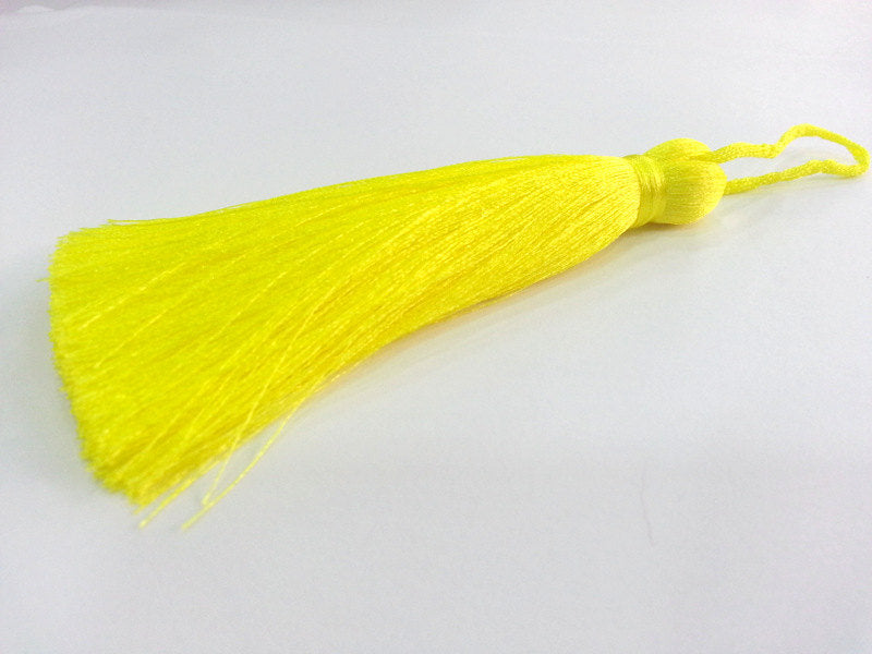 Neon Yellow  Tassel , Large Thick 113 mm - 4.4 inches   G2846