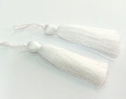 2 White Thread Tassel (78 mm - 3 inches) ,   G9611