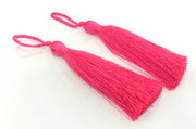 2 pcs (78 mm - 3 inches)  Fuschia Pink Tassel ,   G11176