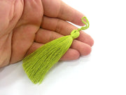 2 Yellow Green Tassel 2 pcs (78 mm - 3 inches)     G9608
