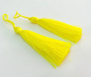 2 pcs (78 mm - 3 inches)  Light  Yellow  Tassel ,   G12924