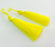 2 pcs (78 mm - 3 inches)  Light  Yellow  Tassel ,   G12924