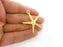 Starfish Charms , Gold Plated Metal  42x40 mm  G13603