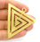 Gold Pendant Triangle Pendants , Gold Plated Metal 60x55 mm    G2901