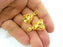 2 Cone Findings Gold Plated Brass  (25x16 mm )  G20292