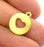4 Heart Charms Gold Plated Charms  (15 mm)  G2925