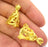 2 Cone Findings Gold Plated Brass  (25x16 mm )  G20292