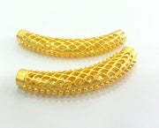Gold Tube Findings Gold Plated Findings 65x14 mm G2936