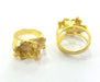 Gold Plated Brass Flower Ring Blank ,  (10mm Blank)  G165