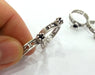 Ring Blank Ring Base Bezel Setting  Antique Silver Plated Brass , Findings  G3010