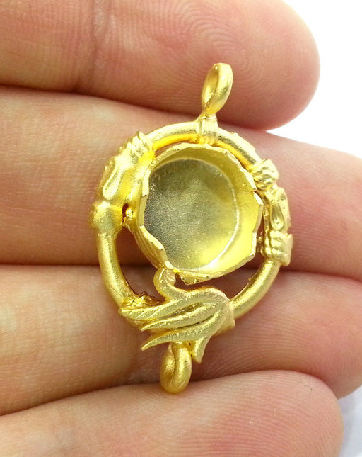 Gold Plated Cabochon Base ,Findings,Pendant  G3016