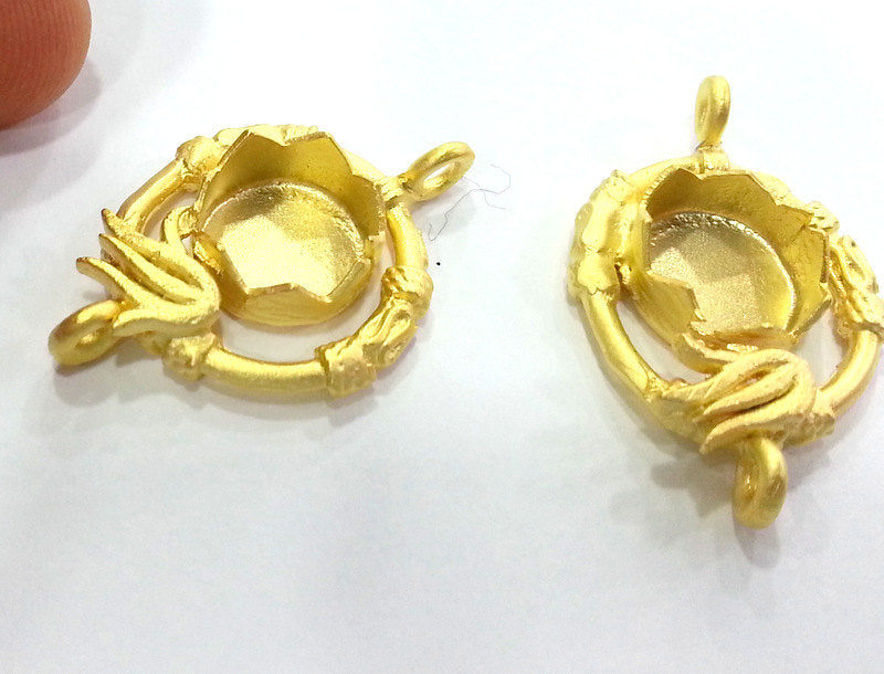 Gold Plated Cabochon Base ,Findings,Pendant  G3016
