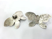 Butterfly Connector Pendant Antique Silver Plated Brass  G3020