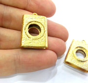 Gold Plated Cabochon Base ,Findings  G3022