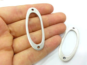 2 Antique Silver Plated Connector  with two holes (54x20 mm)  G3024