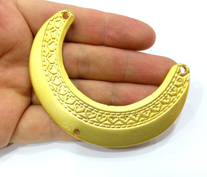 Tribal Pendant Gold Plated Pendants  80x20 mm G3025