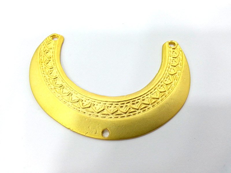 Tribal Pendant Gold Plated Pendants  80x20 mm G3025